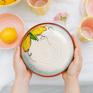 Tierra Cocida Limon Handmade Trong Tây Ban Nha Bóng Gốm Tấm Vắt Tay Thiết Kế In Độc Đáo Ergonomic Máy Rửa Chén An Toàn Thực Phẩm Cấp - Product Image 5