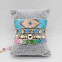 Bracelet miyuki en perles tissées à l'œil de bohème B1137, bracelet fait à la main, ensemble de bijoux