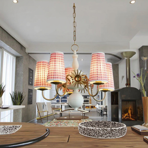 Thụy Điển Giữa Thế Kỷ Cổ Điển Phong Cách Kim Loại Đèn Chùm LED Có Thể Điều Chỉnh Chiều Cao Trung Kích Thước Phòng Khách Đèn Retro Ánh Sáng Đồ Đạc - Product Image 4