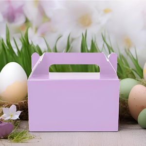 Có thể tái chế tùy chỉnh bé tắm Quà Tặng tiệc cưới khách kẹo đầu hồi đóng gói màu tím hộp giấy - Product Image 4