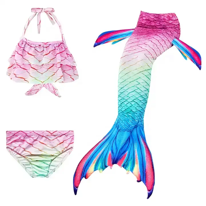 Designs de mode queue de sirène bikini maillots de bain pour fille bikini queue de sirène natation