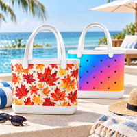 Geprinte EVA strandtas, meerdere maten, waterdicht, watertransfer UV-print, handtas, DIY bedelgat, zomer, reizen, groothandel