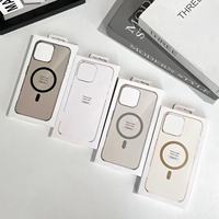 Dur haut clair mince PC Original magnétique Mobiles coque de téléphone pour Apple Iphone 16 Pro Max pour Samsung S23 S24 Ultra S25 Plus
