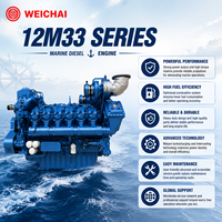 Moteur diesel haute performance turbocompressé WEICHAI 12M33C1200-18 1200HP 1800RPM pour bateaux de pêche et services offshore