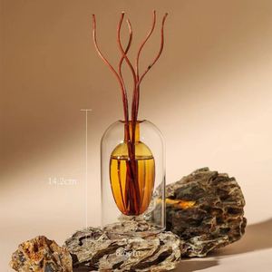Oval Glass <b>Reed</b> <b>Diffuser</b> Set Handcrafted With Long Lasting Aroma Alcohol Free Paraben Free 6 Months Fragrance - Product Image 3