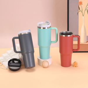 Gobelet de voyage isotherme H2.0 avec poignée, 40 oz, double paroi, couvercle, paille, antidérapant, couleur personnalisée OEM - Product Image 3