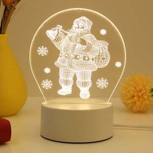 Base de Luz Nocturna LED 3D de Acrílico Personalizada, la Más Vendida al por Mayor, Regalos de Navidad y Festivos - Product Image 3