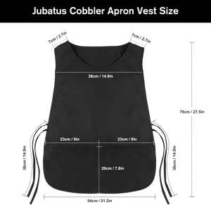 Delantal de peluquería resistente de poliéster con logotipo personalizado, delantales de peluquero sin mangas de salón negro - Product Image 6