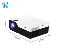 Proyector inteligente de cine en casa 1080P, proyector LCD multimedia USB HDMI compatible con 4K para espectáculo de datos de cine en casa