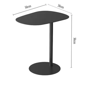 산업 스타일 미니 블랙 타입 C 소파 사이드 코너 커피 테이블 침대 옆 탁자