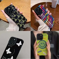 Coque de téléphone portable en cuir artificiel TPU légère avec impression couleur personnalisée pour iPhone Xs 11 12 13 14 15 16 17 18 Pro Max