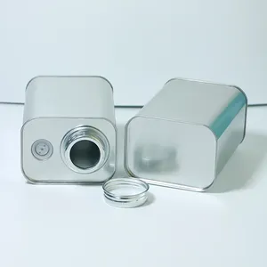 Latas Cuadradas de Hojalata para Granos de Café, Vacías, Selladas, de Grado Alimenticio, 250g, con Tapa de Rosca OEM - Product Image 4