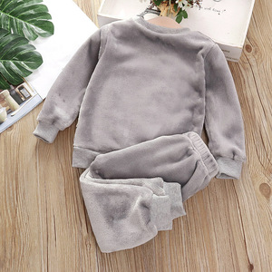 <span class=keywords><strong>Pigiama</strong></span> in flanella di cotone con cartoni animati per bambini e bambine, in pile corallo ispessito, a maniche lunghe, adorabile set due pezzi con design a <span class=keywords><strong>gatto</strong></span> - Product Image 4