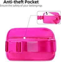 Riñonera Deportiva Personalizada para Niñas, con Correa Ajustable, Color Rosa Intenso