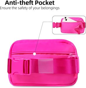 Riñonera Deportiva Personalizada para Niñas, con Correa Ajustable, Color Rosa Intenso - Product Image 4