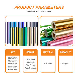 Cowint High-Temperature Soft Metal <strong>Heat</strong> <strong>Transfer</strong> <strong>Vinyl</strong> (HTV) for Textiles-Customizable Size Easy Cut &amp; Weed 30+ Colors - Product Image 2