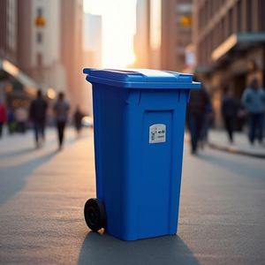 Bidone carellato (120Lt) URBAN ECO SYSTEM Bleu 25698 - Product Image 3