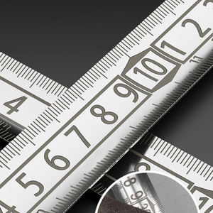 Ruban à mesurer télescopique professionnel en acier inoxydable 3m 5m 7,5m Retour automatique Haute visibilité Boîtier gris argenté Mesure - Product Image 4