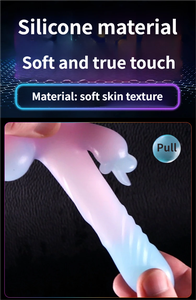 Dildo vibrant de haute qualité, directement de l'usine, dildo lumineux, pénis en chair souple réaliste, artefact de défense personnelle féminine <span class=keywords><strong>avec</strong></span> fonction de poussée - Product Image 3