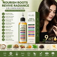 Huile Capillaire et Cuir Chevelu à l'Eau de Riz, Romarin, Ricin, Batana, Pépins de Citrouille, Menthe Poivrée, Chebe, Biotine, Anti-Casse et Protectrice de Chaleur