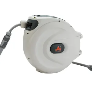 Thép không gỉ vườn có thể thu vào 20m Nước Treo Tường Hose Reel hộp, tự động