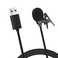 Microphone cravate filaire USB mini OEM pour enregistrement vocal sur ordinateur, suppression du bruit, microphone à condensateur pour ordinateur portable et tablette