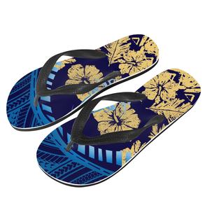 Zapatillas con estampado de tótem Fijian Tribal polinesio para mujeres y hombres, <span class=keywords><strong>chanclas</strong></span> personalizadas con logotipo, sandalias de playa para exteriores de verano, venta al por mayor - Product Image 1