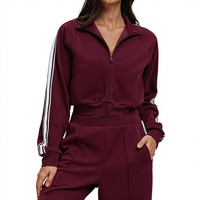Blouson Bomber Hiver Color-Block Col Montant Coupe-Vent avec Poches Zippées Épais et Confortable pour Sports de Plein Air et Cyclisme
