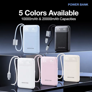 พาวเวอร์แบงค์แบบมีสายในตัว 10000mAh 22.5W ชาร์จเร็ว พร้อมหน้าจอ LED แสดงผล ชาร์จพกพาได้ มีพอร์ต USB C สำหรับสำรองไฟฉุกเฉิน - Product Image 2