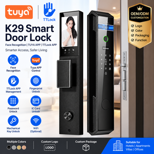 Cerradura Inteligente Totalmente Automática Tuya con Reconocimiento Facial 3D y Huella Dactilar para Puertas de Aluminio y Madera, Conexión Wifi - Product Image 1