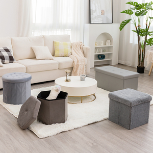 <span class=keywords><strong>Pouf</strong></span> pliant avec rangement, siège et tabouret de rangement, vente directe d'usine - Product Image 3