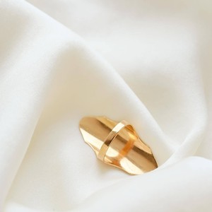 Bague Rose <span class=keywords><strong>Iris</strong></span> <span class=keywords><strong>Tectorum</strong></span> Dorée, Nouvelle Collection Luxe Léger, Style Chinois Ancien, Manchette de Doigt Type Armure, Haut de Gamme, Élégante et Raffinée - Product Image 4