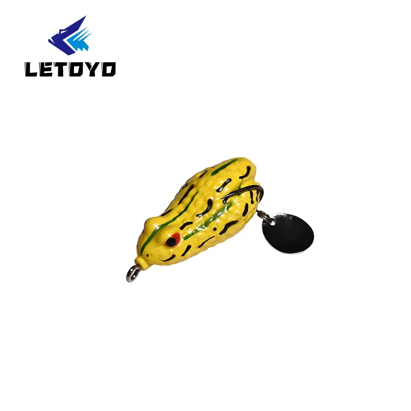 LETOYO 5cm 10-12g 2023 New Topwater Soft Bait Plastic Frog Fishing Lure Snakehead Soft Frog Lure