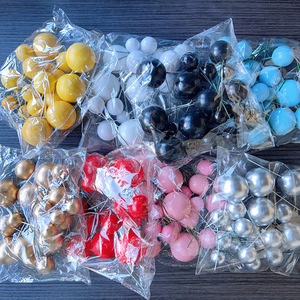 20 unids/bolsa brillante pastel bola conjunto Navidad fiesta espuma pastel decoración suministros boda cumpleaños fiesta postre pastel Topper - Product Image 1