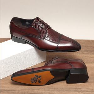 Outdoor Height Increasing Large-Sized Men's Breathable Fashionable Genuine Leather Business Formal Wedding <b>Shoes</b> Waterproof - Product Image 3