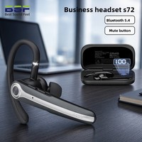 BSF Headset Bisnis Satu Telinga Hands-Free Over-Ear Tahan Air 54 Jam Daya Tahan Baterai Konektivitas Dua Perangkat Digital