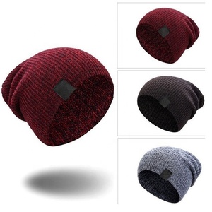 PIHA SPORTS Unisex Men's Acrylic Knit Baggy Beanie Winter <b>Hat</b> Ski Slouchy Chic Camouflage Elastic <b>Hat</b> - Product Image 3