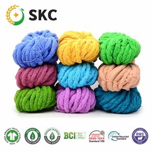 Fil chenille OEM ODM haute résistance teint 100% polyester antibactérien OE, tricot épais en velours doux pour couvertures <span class=keywords><strong>SKC</strong></span> - Product Image 1