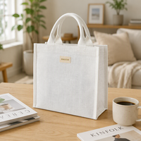Sacs fourre-tout en toile de lin personnalisables pour femmes et sacs de courses en coton écologiques personnalisés