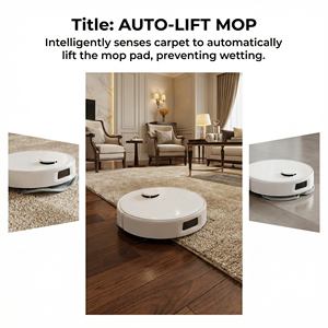 Aspiradora Húmeda y Seca, 8000 Pa de Succión, 3 en 1, Barredora, Mopa, Robot Aspirador Húmedo y Seco con Estación Base - Product Image 3