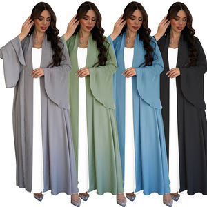 Nouvelle robe modeste de luxe faite à la main à Dubaï, dégradé multicolore, robe musulmane pour femmes, <span class=keywords><strong>cardigan</strong></span> ample - Product Image 1