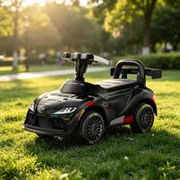 Mobil Dorong Manual Anak Grosir, Mainan Tunggang Kaki untuk Balita, 4 Roda, Mobil Walker Bayi untuk Ekspor Global