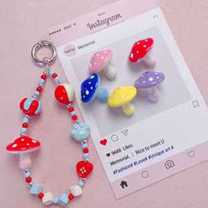 Perline Acriliche a Forma di Fungo, Ciondoli Fai da Te per <span class=keywords><strong>Bracciali</strong></span> e Collane, Perline Decorative per Artigianato - Product Image 1