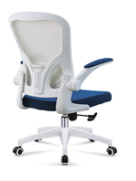 Chaise de bureau design moderne avec dossier en maille et siège en tissu Matériau doux au toucher Hauteur et inclinaison réglables pour plus de confort