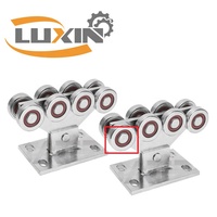 Roue de porte en porte-à-faux de 68mm avec chariot à 8 rouleaux pour profil 70x60
