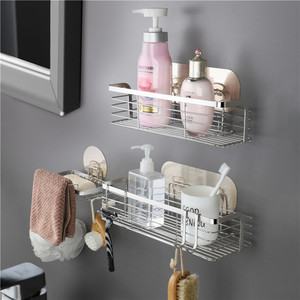 New No Drilling Factory Bathroom Organizer Storage Shelf For Wall Adhesive Bathroom Supplies