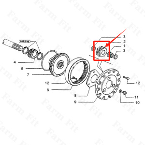 5145497 ดาวเคราะห์เกียร์สําหรับ New Holland TS100 TS110 TS115 TS90 5640 6640 TS6.125 6640 TS6.130 - Product Image 5