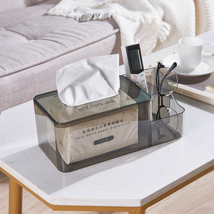 Transparent Tissue Box Organizer For Home Living Room <b>Desk</b> Storage Facial Napkin Holder Multipurpose - Product Image 4