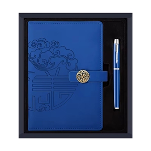 Cuaderno de Cuero PU de Lujo con Logotipo Personalizado Ejecutivo Premium y Juego de Regalo de Papelería en Caja Rígida con Bolígrafo - Product Image 4