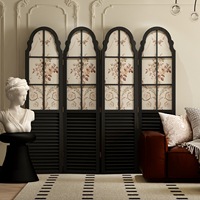Cloison d'écran mobile en bois moderne et écologique Paravan d'intimité décorative d'intérieur en bois massif chinois pour chambre intérieure